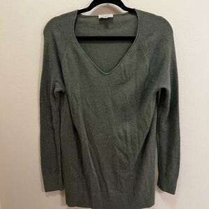 LOFT Olive V-Neck Sweater